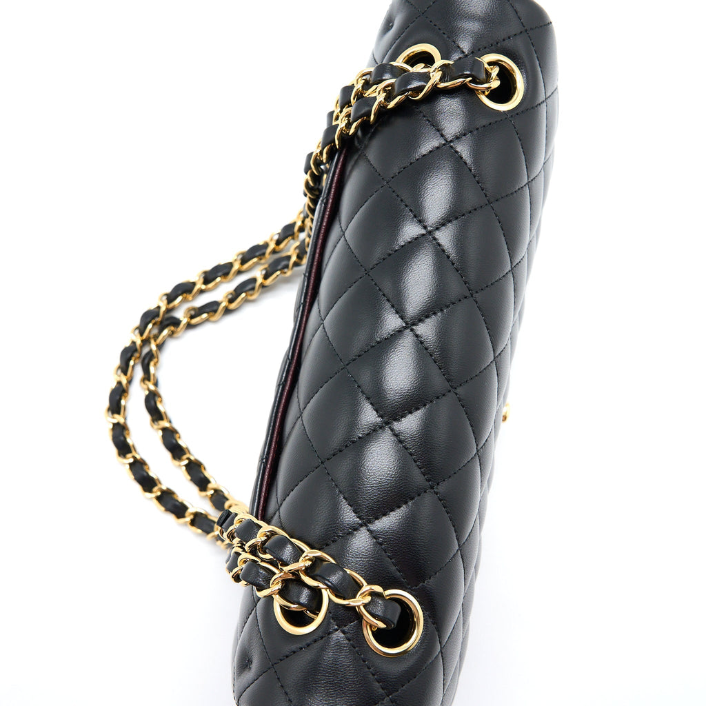 Chanel Medium Classic Double Flap Bag Lambskin Black