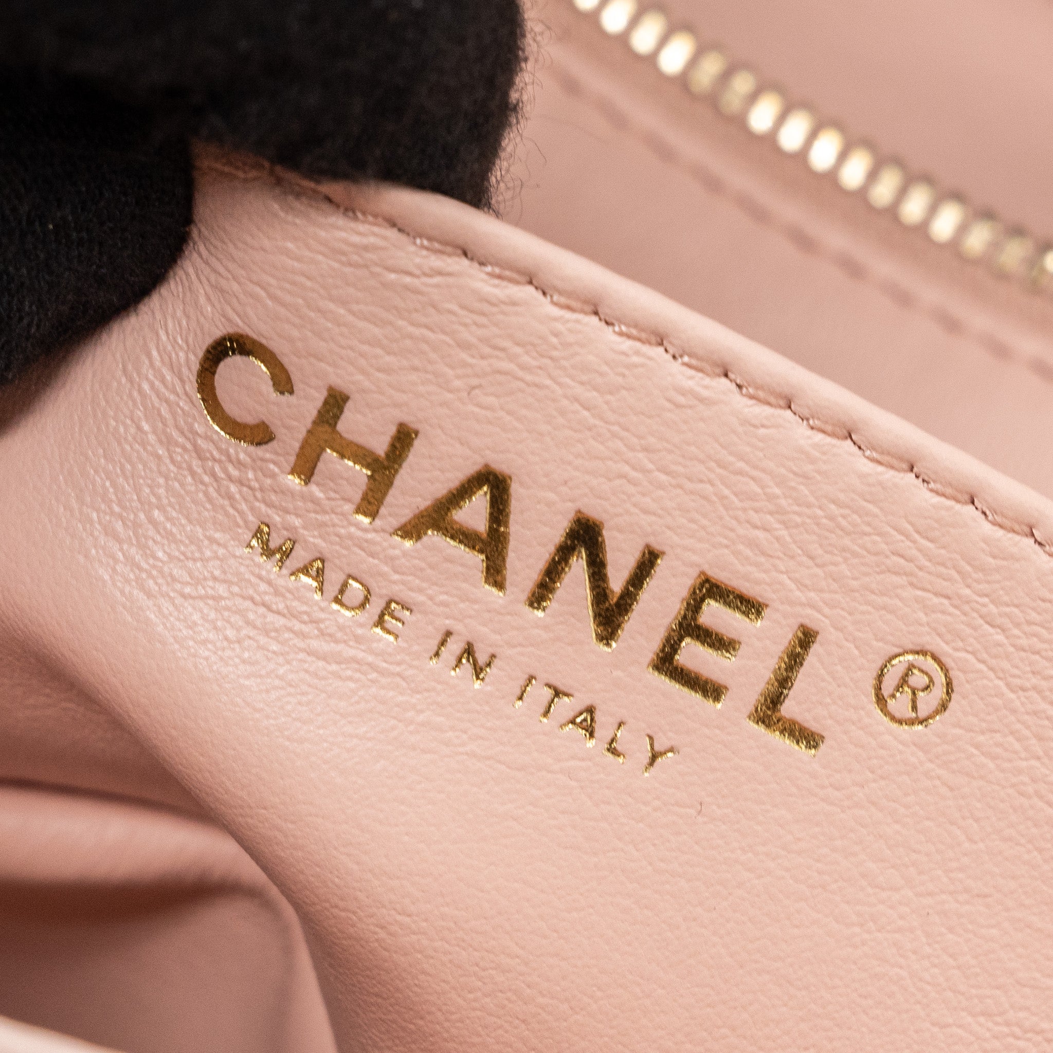 Chanel 23K pearl crush mini rectangular flap bag lambskin light pink  (Microchip)