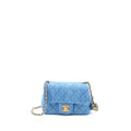 Chanel Pearl Crush Mini Square Flap Bag Denim Brushed  (Microchip)