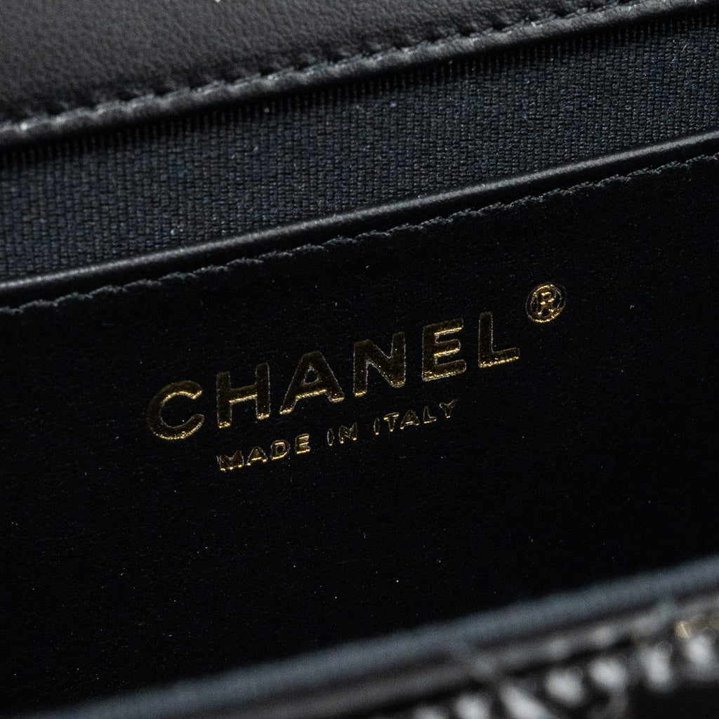 Chanel Small Trendy CC Dual Flap Bag patent black L (microchip)