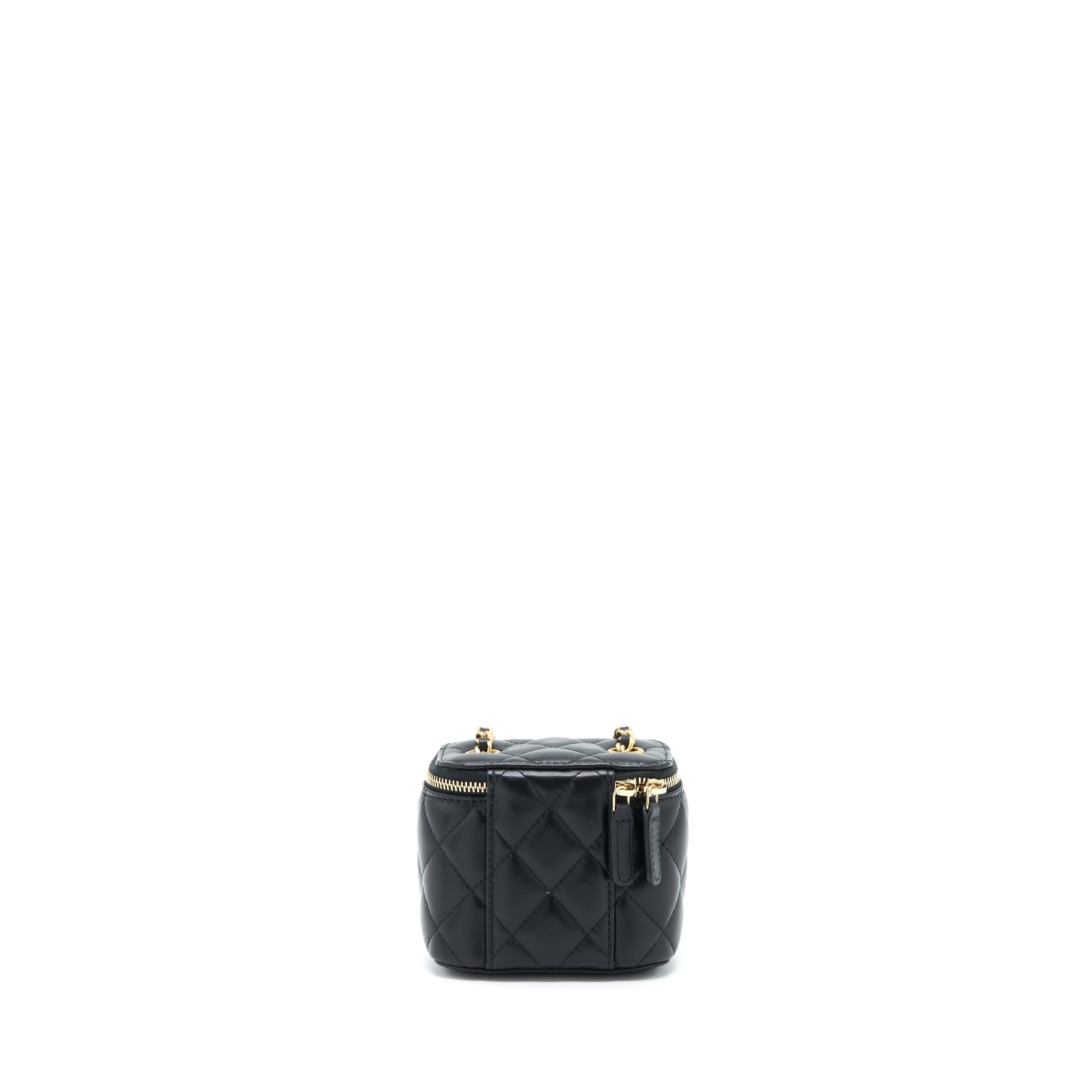 Chanel Pearl Crush Mini Vanity Case Lambskin Black
