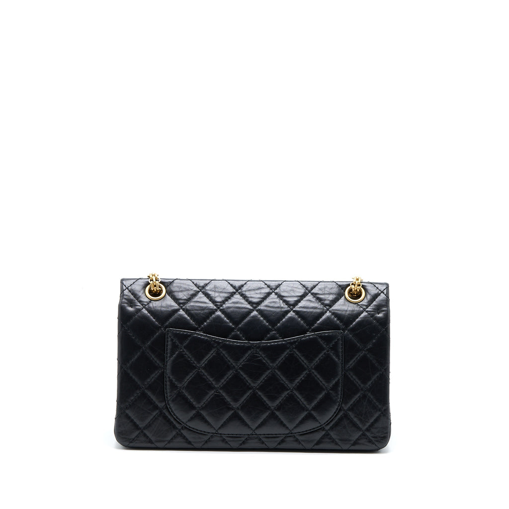 Chanel 2.55 Reissue 226 Aged Calfskin Black Brushed  (Microchip)