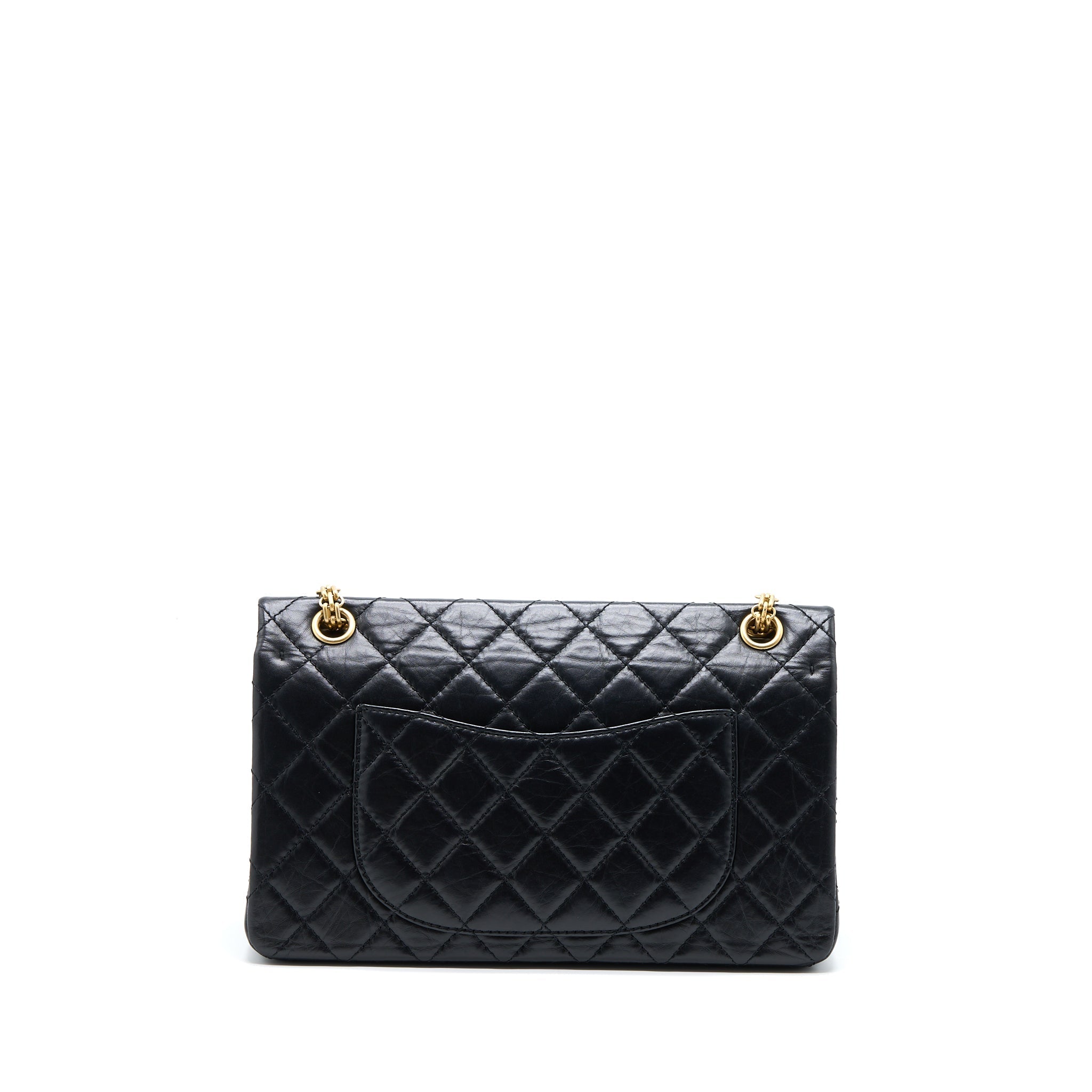 Chanel 2.55 Reissue 226 Aged Calfskin Black Brushed  (Microchip)