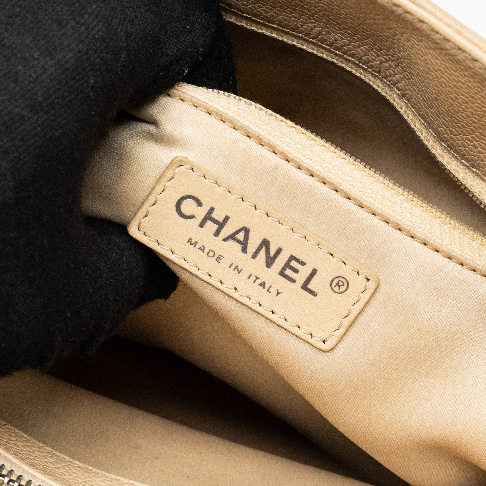 Chanel grand shopping tote bag caviar beige