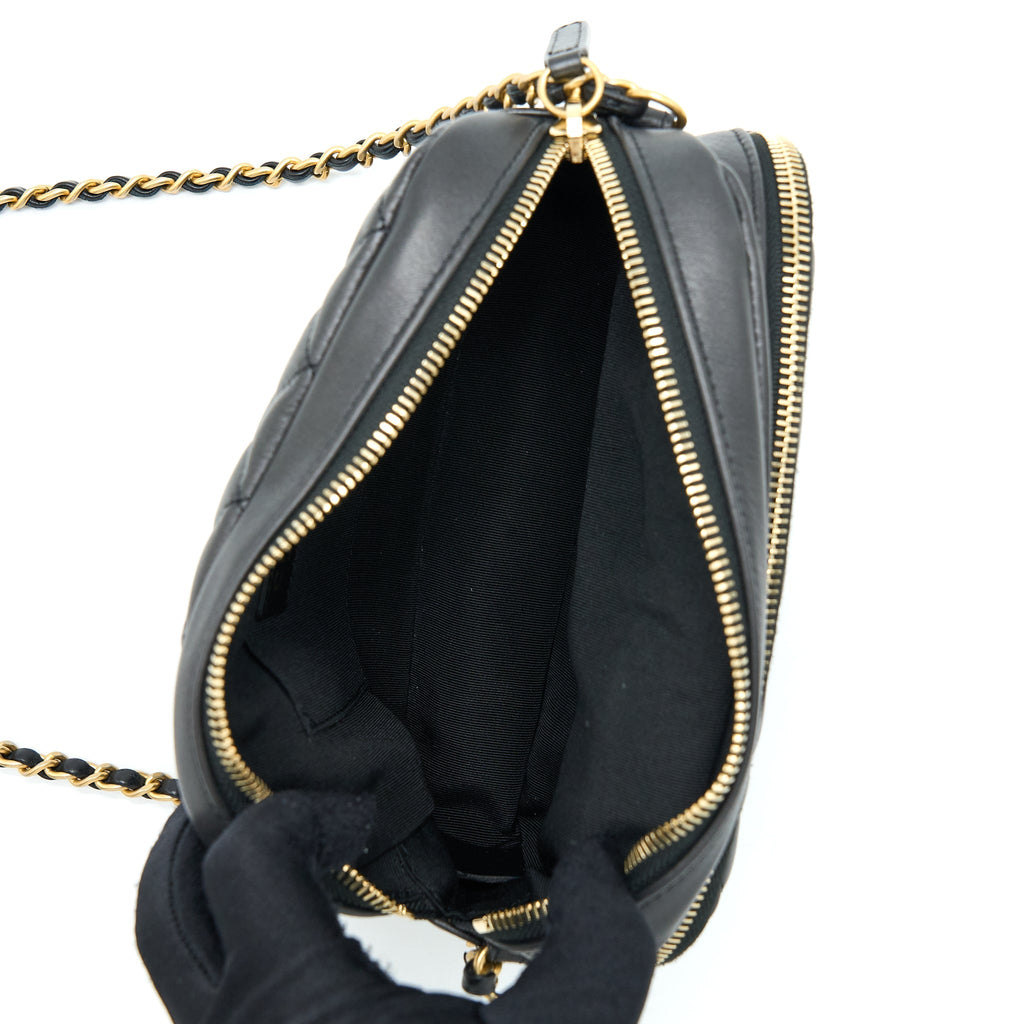 Chanel Camera Case Quilted Calfskin Black
