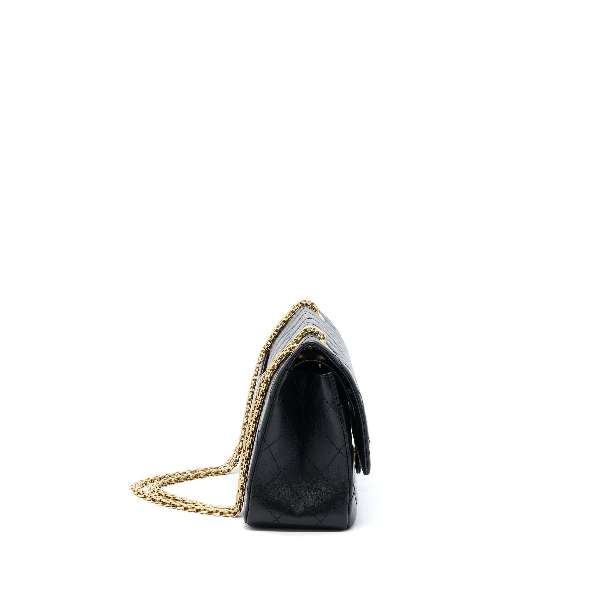 Chanel 2.55 Reissue 226 Aged Calfskin Black Brushed  (Microchip)