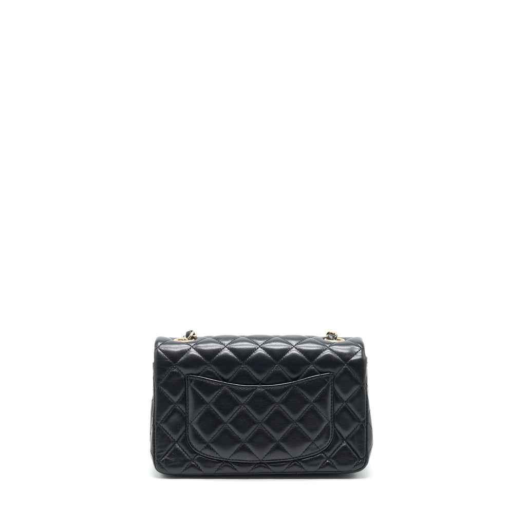Chanel Mini Rectangular Flap Bag Lambskin Black