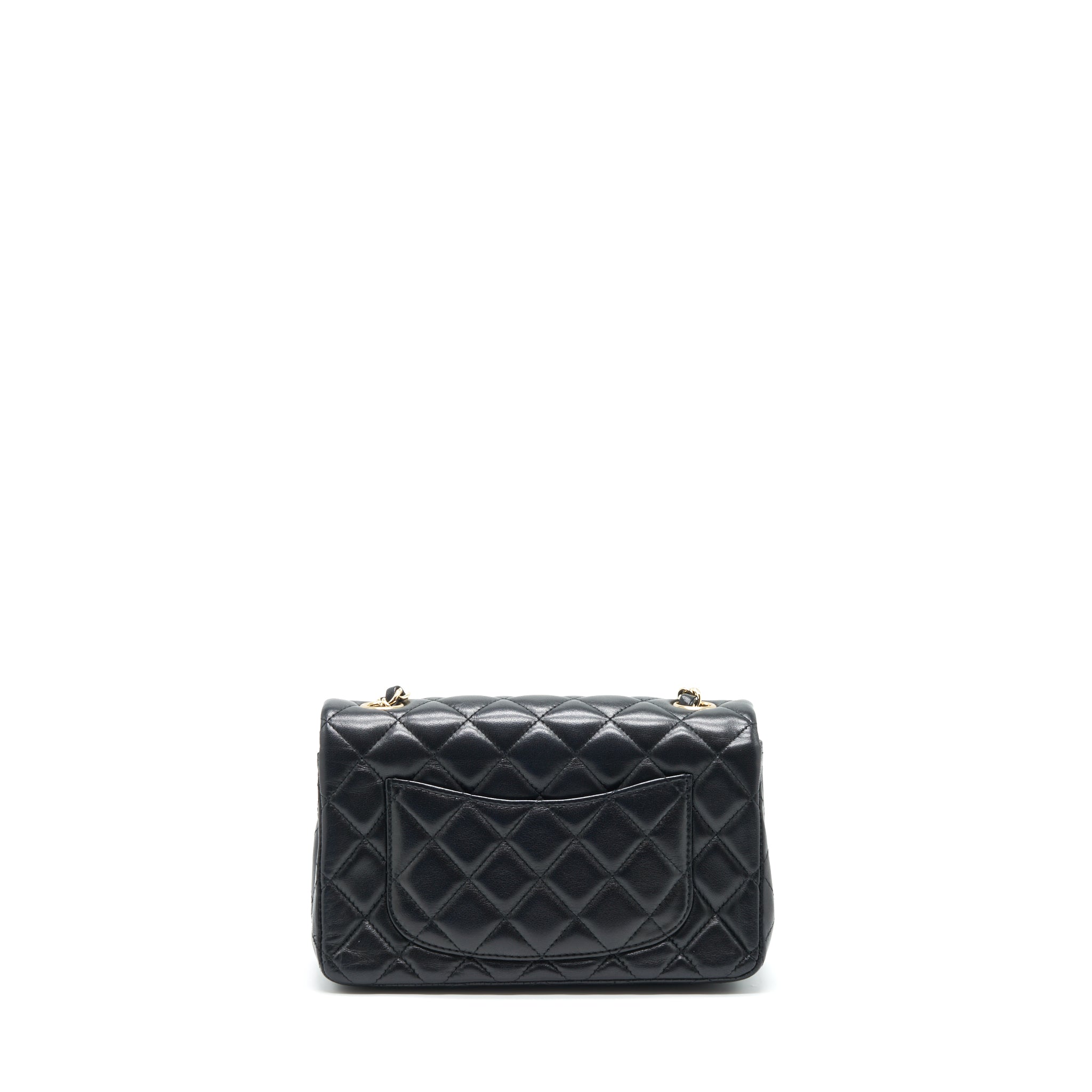 Chanel Mini Rectangular Flap Bag Lambskin Black