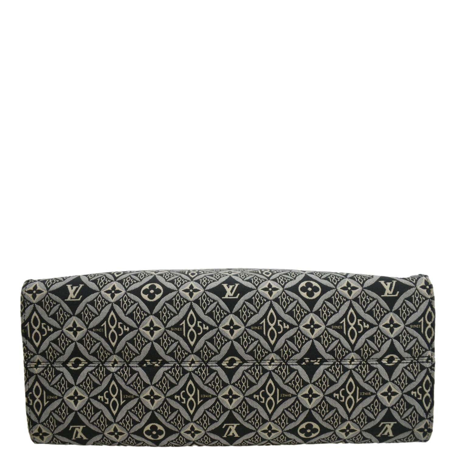 LOUIS VUITTON Onthego GM 1854 Jacquard Tote Bag Grey