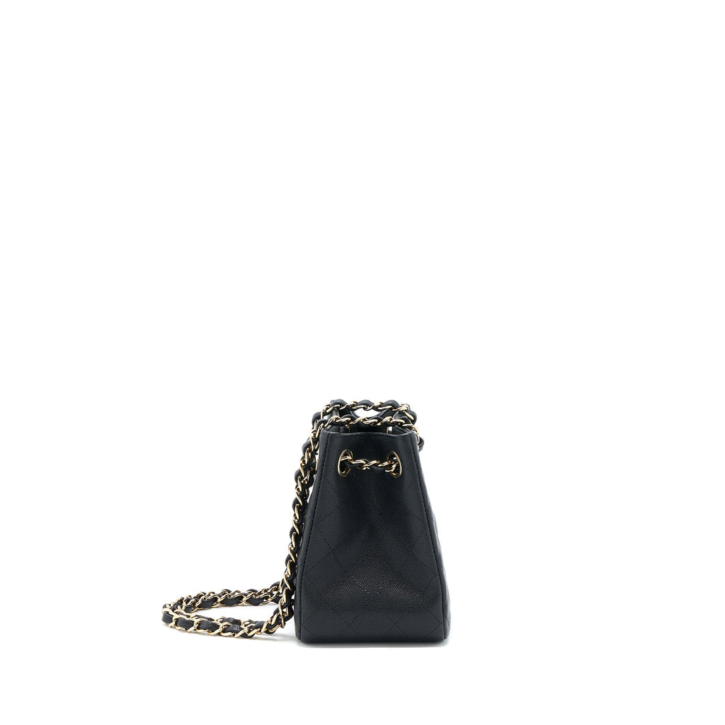 Chanel 22S Mini Bucket Bag Caviar Black L (Microchip)