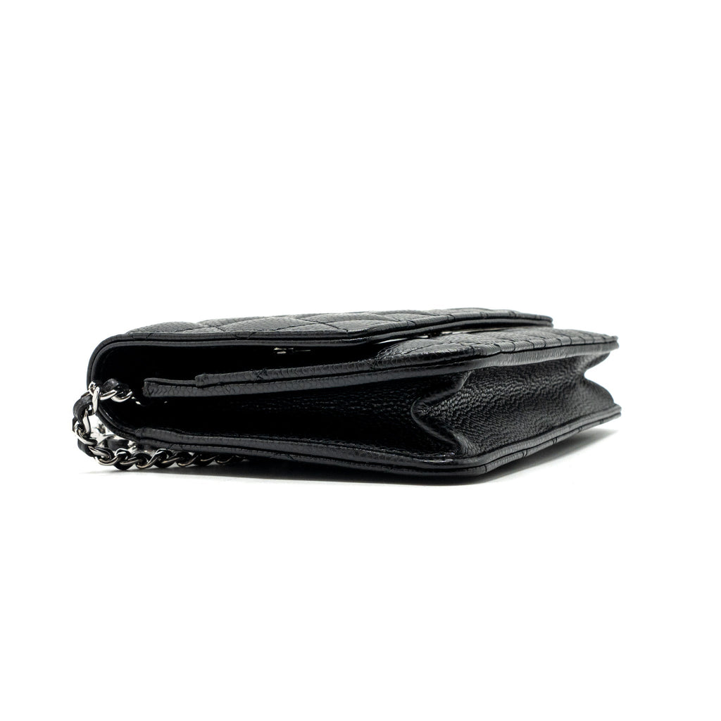 Chanel Classic Wallet On Chain Caviar Black  (microchip)
