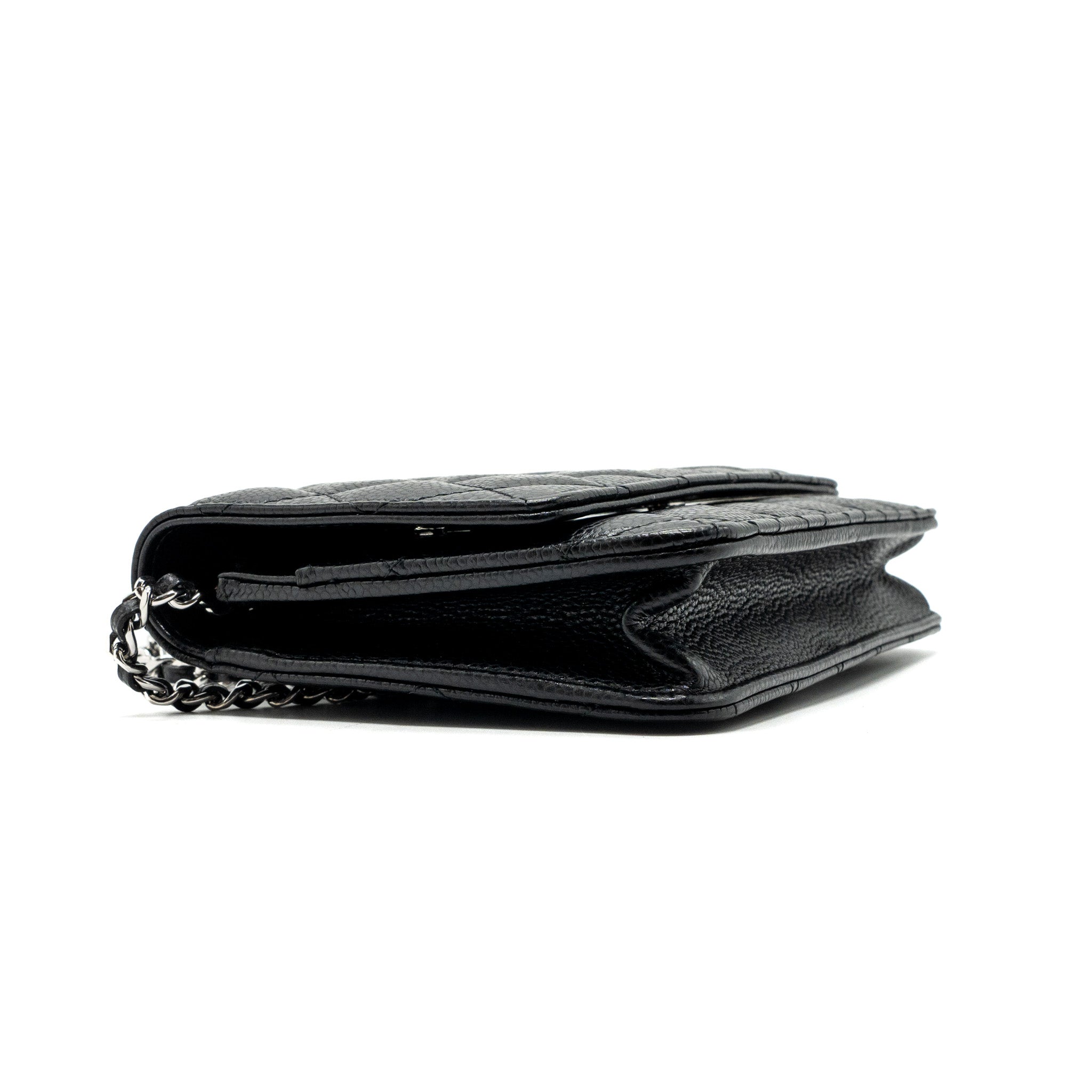 Chanel Classic Wallet On Chain Caviar Black  (microchip)