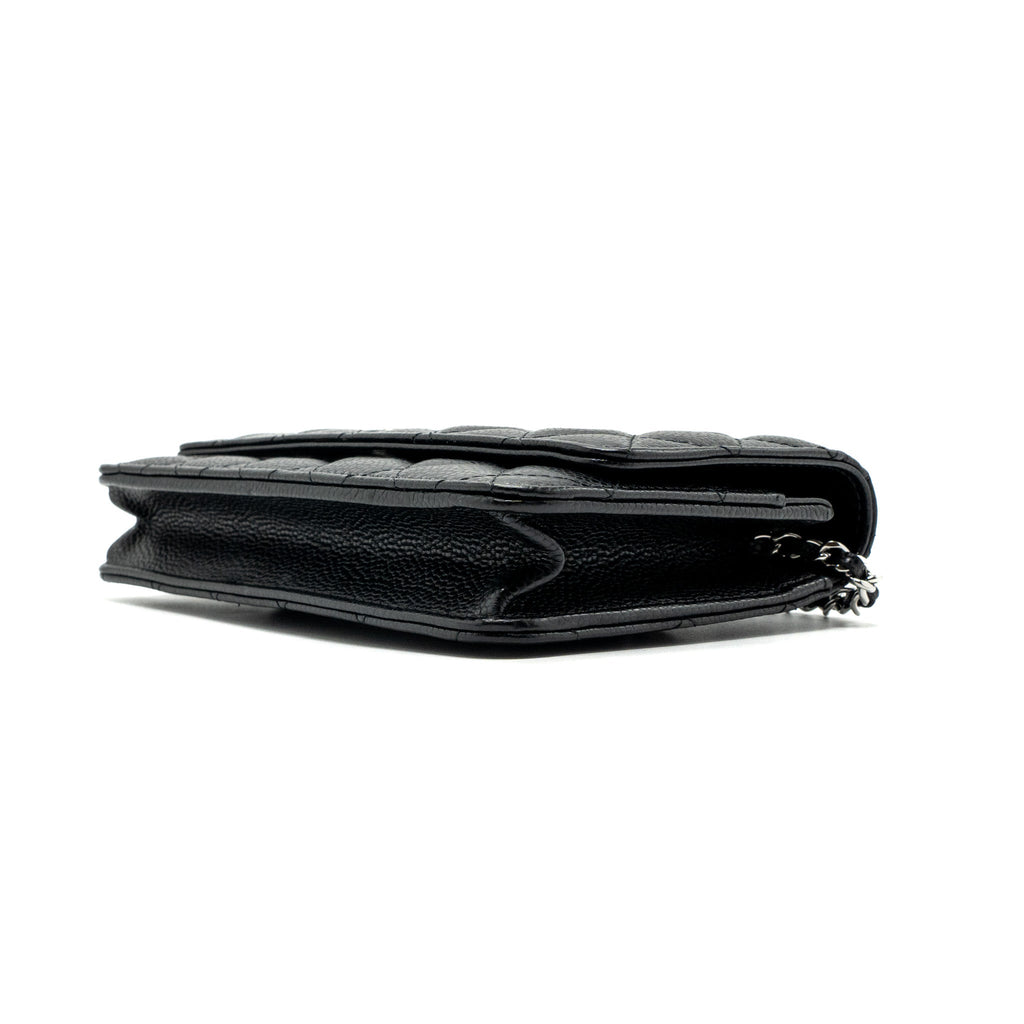 Chanel Classic Wallet On Chain Caviar Black  (microchip)