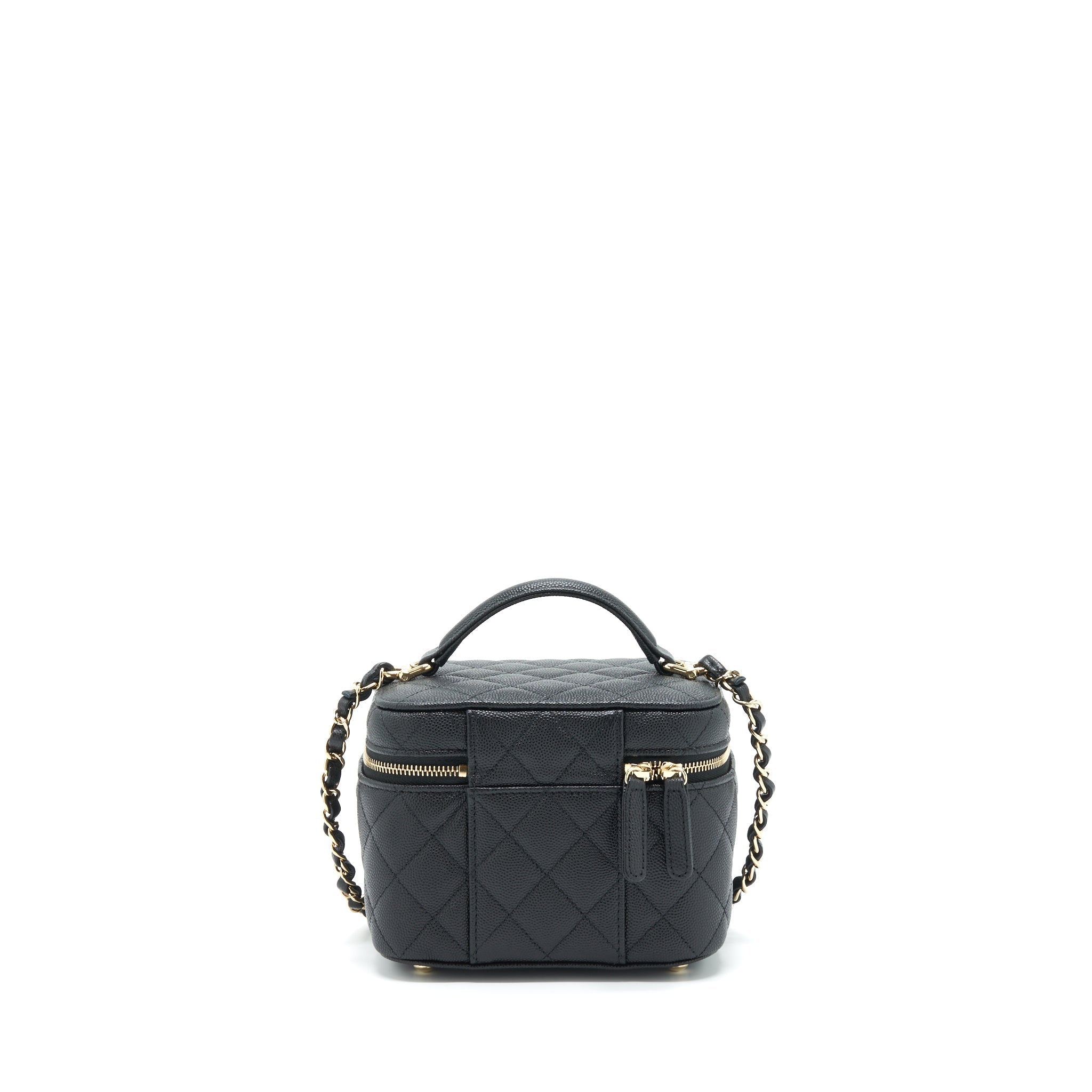 Chanel 22S Top Handle Vanity Caviar Black L