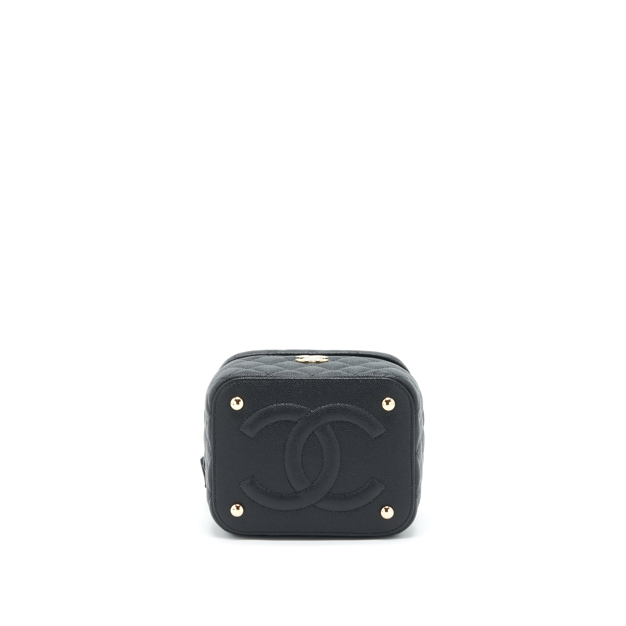 Chanel 22S Top Handle Vanity Caviar Black L