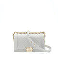 Chanel Medium Boy Bag Caviar Light Grey