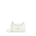 Chanel Small Classic Flap Bag Caviar White L (Microchip)