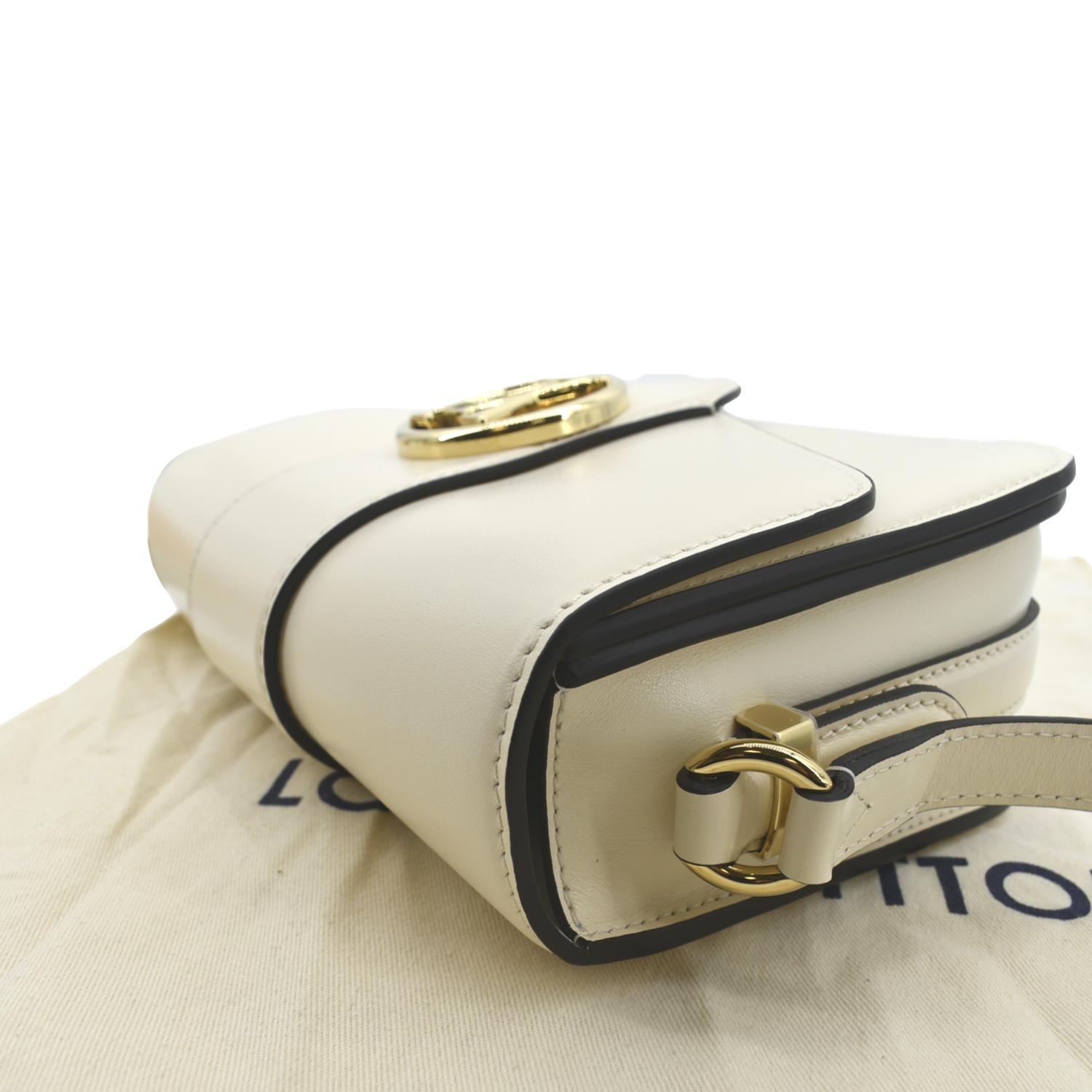 LOUIS VUITTON Pont 9 Calfskin Leather Shoulder Bag Creme