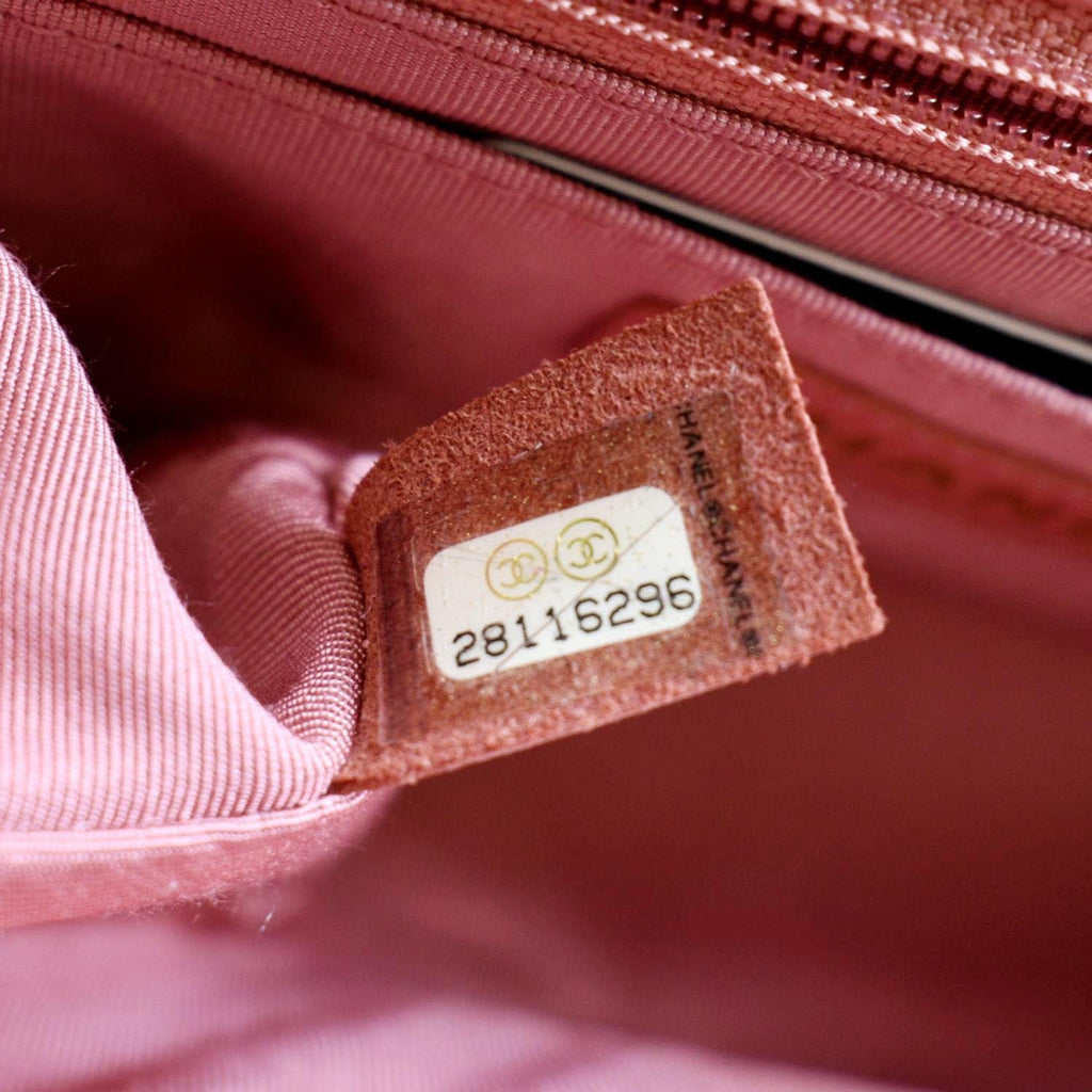 CHANEL Statement Flap Mini Quilted Chevron Crossbody Bag Pink