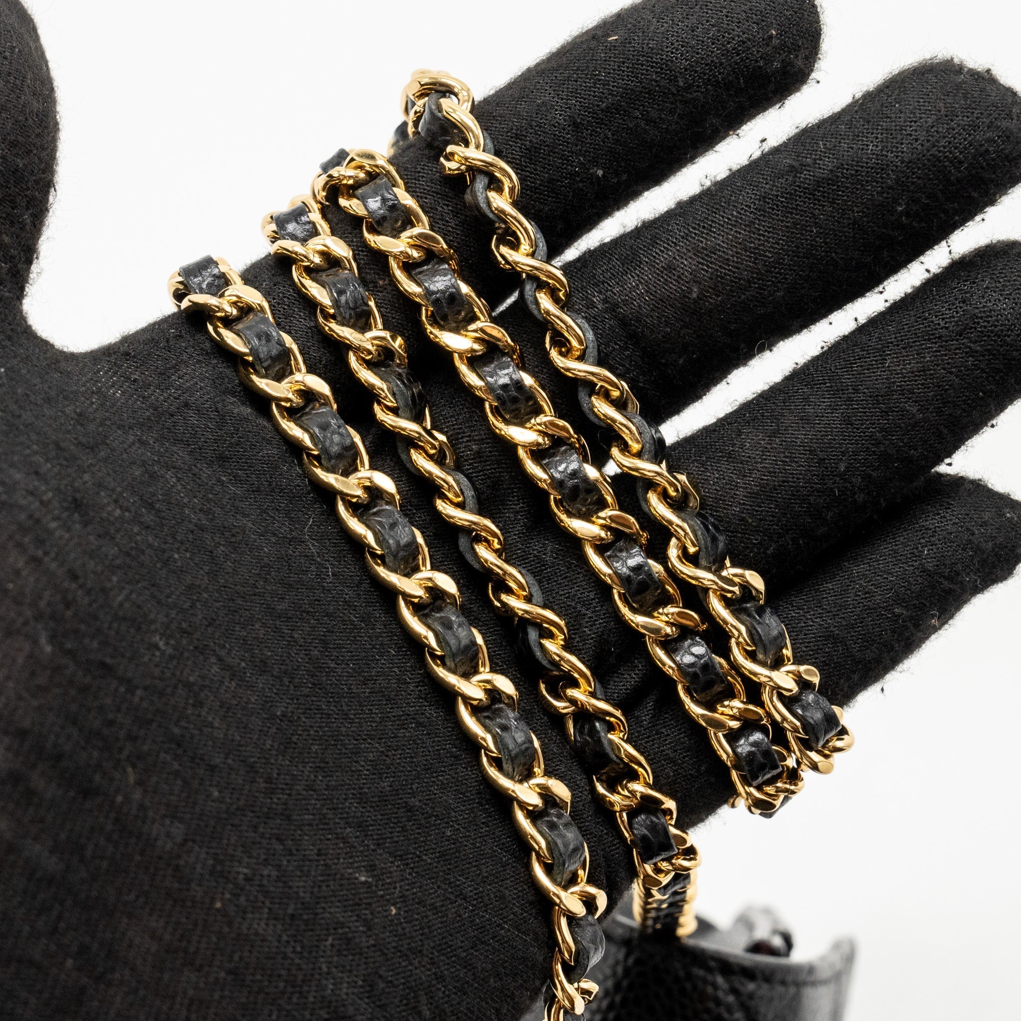 CHANEL Classic Wallet On Chain Caviar Black