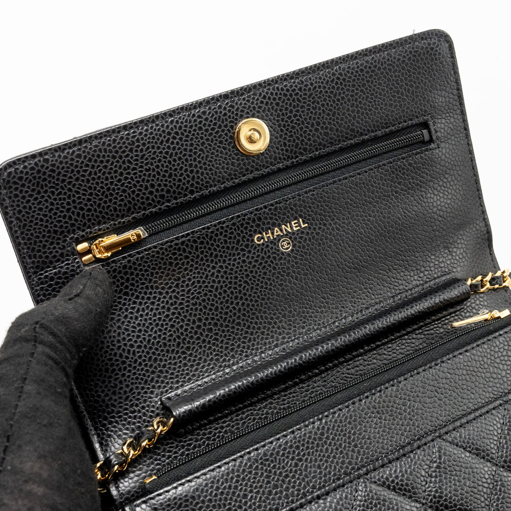CHANEL Classic Wallet On Chain Caviar Black
