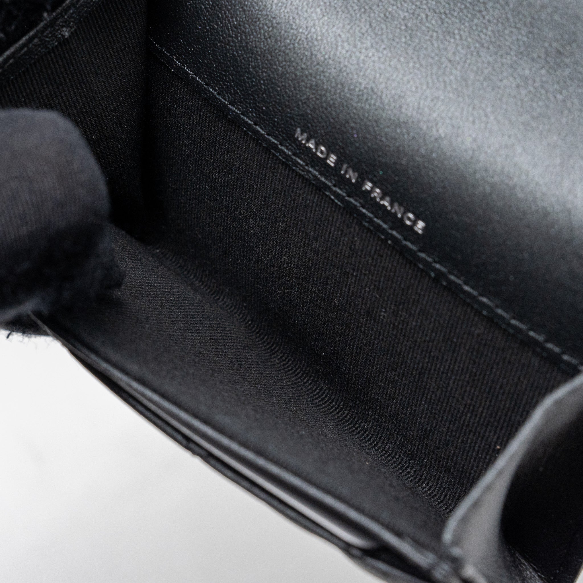 Chanel Classic Flap Card Holder Lambskin So Black  (microchip)