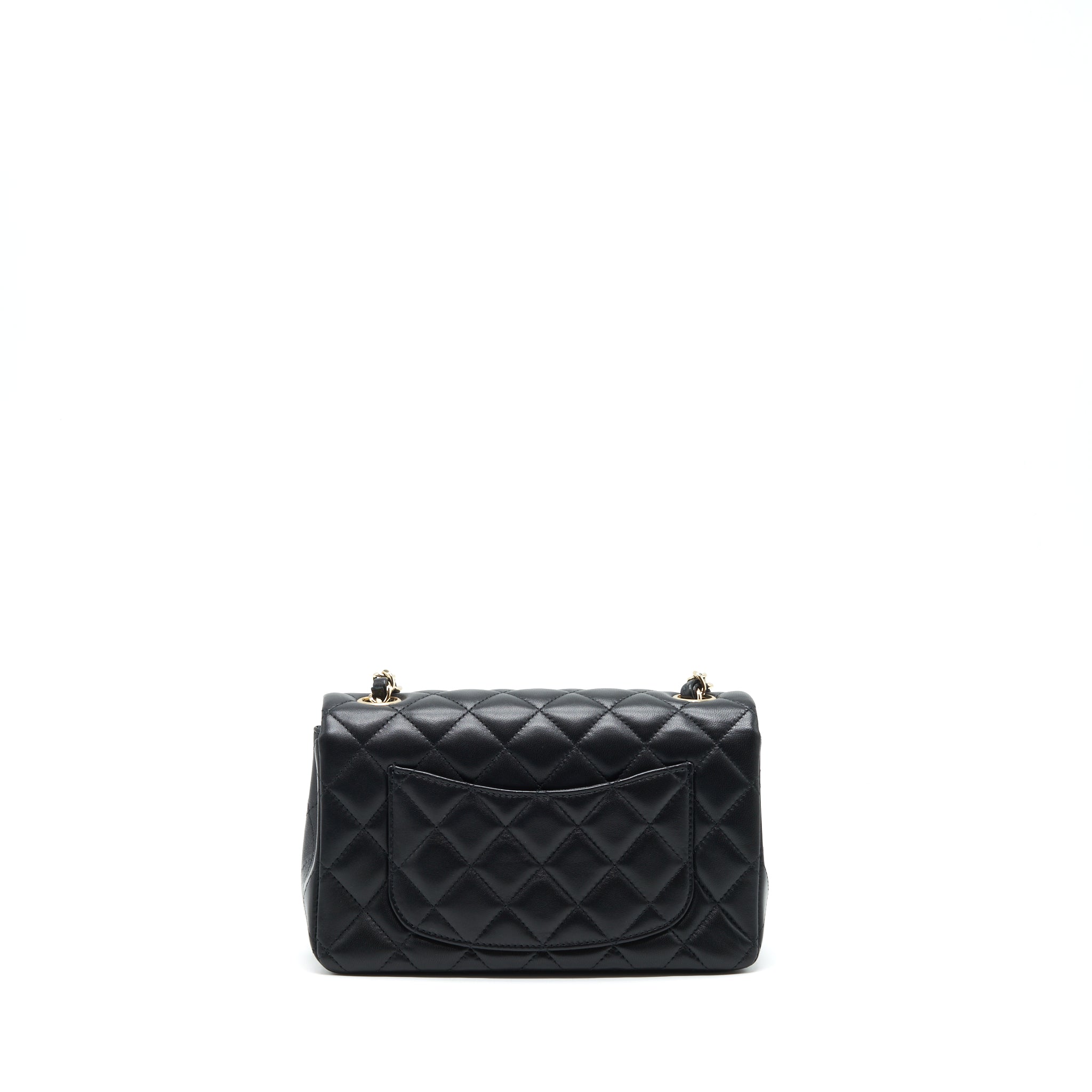 Chanel Mini Rectangular Flap Bag Lambskin Black L