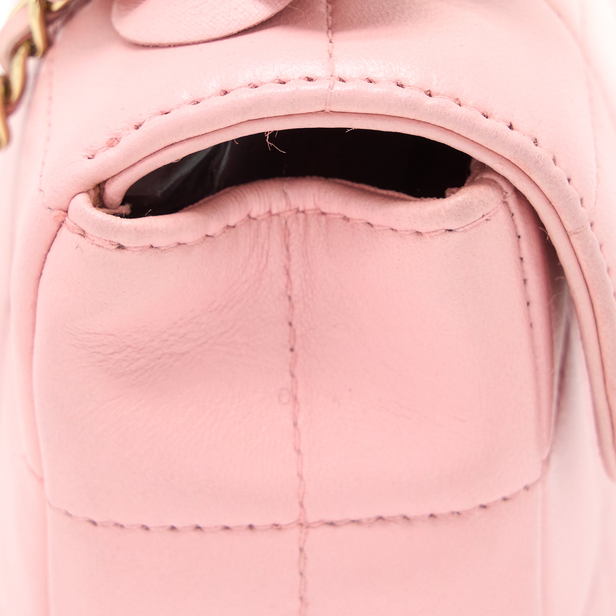 Chanel Camellia Mini Flap Bag Lambskin Pink
