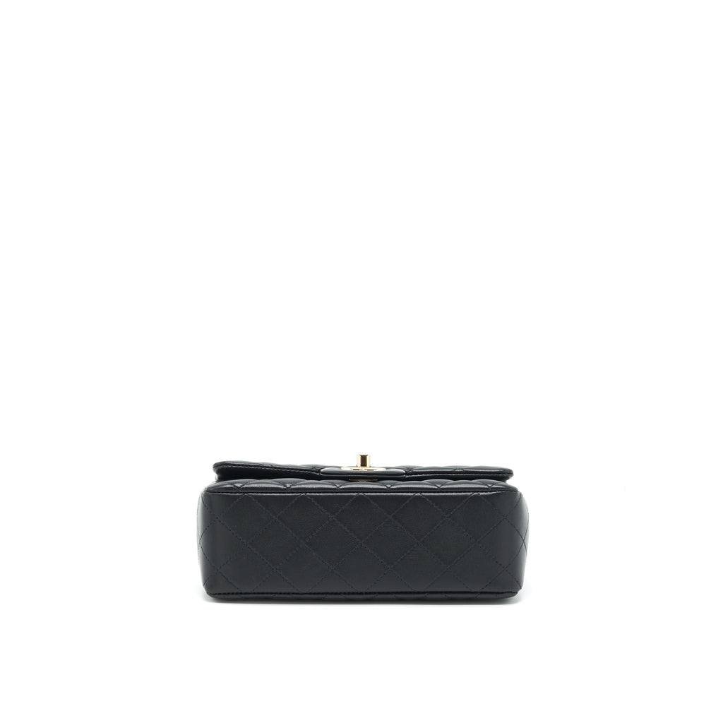 Chanel Mini Rectangular Flap Bag Lambskin Black L
