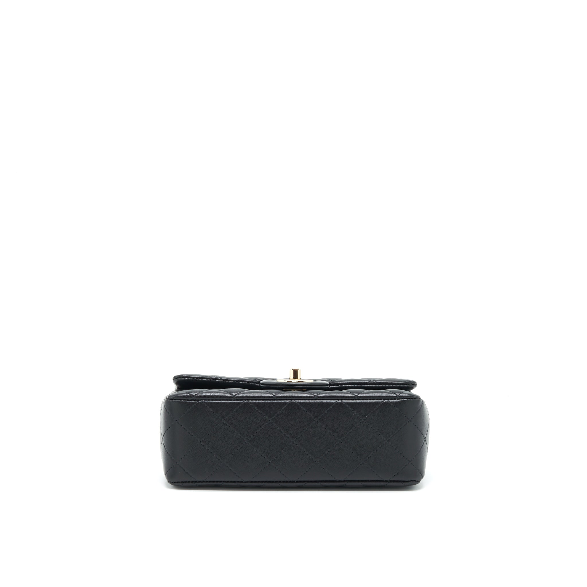 Chanel Mini Rectangular Flap Bag Lambskin Black L