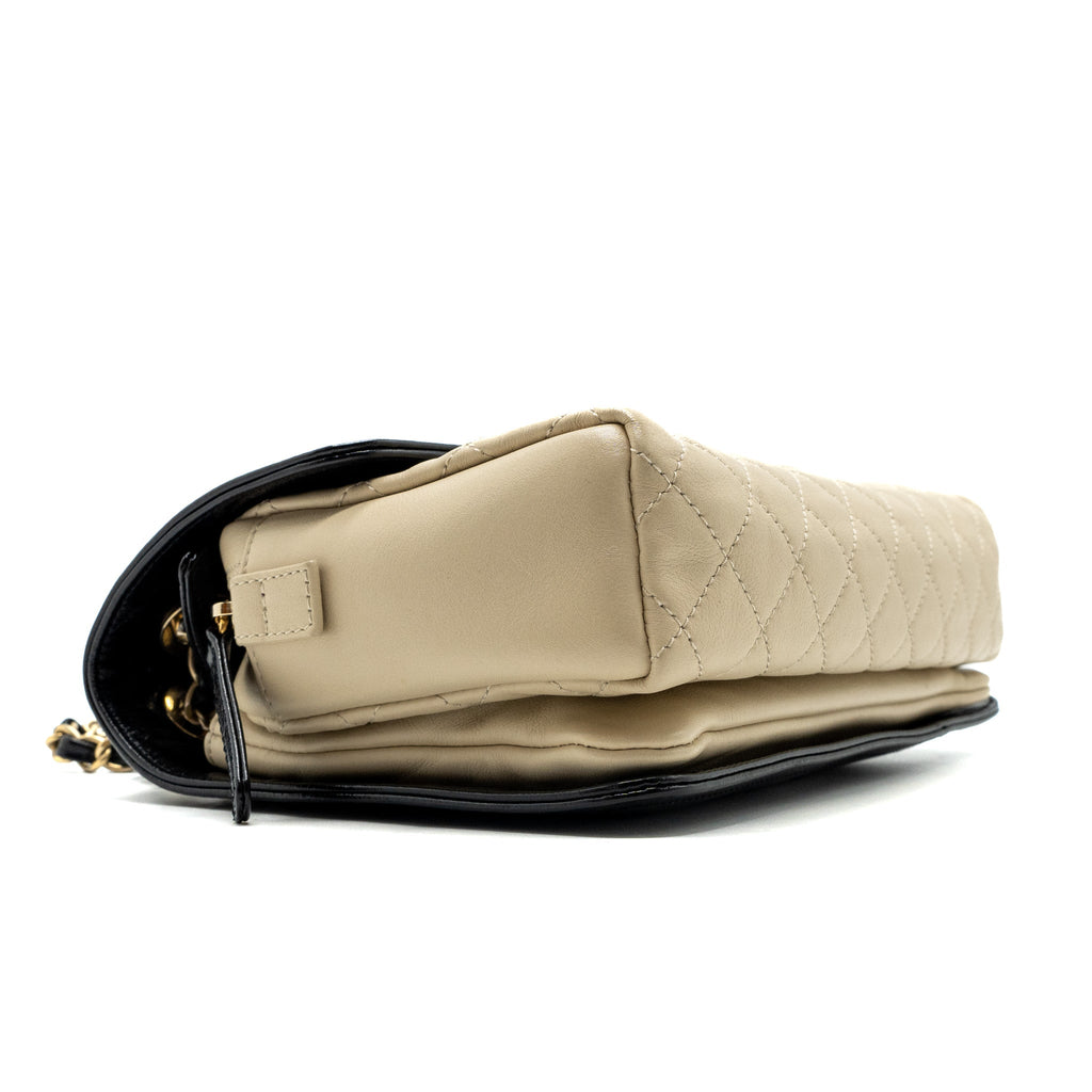 Chanel Medium In The Mix Flap Bag Leather Black/Beige/Cream