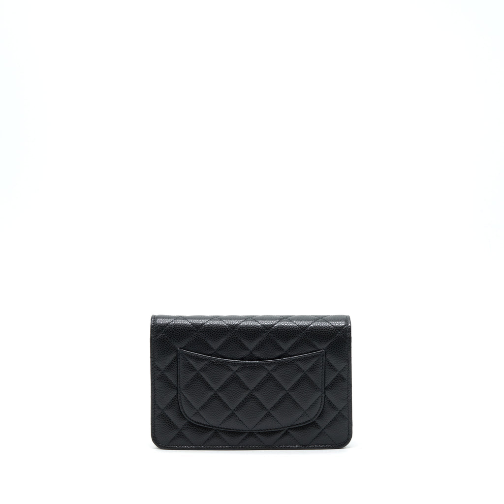 Chanel 22P Classic Wallet On Chain Caviar Black L