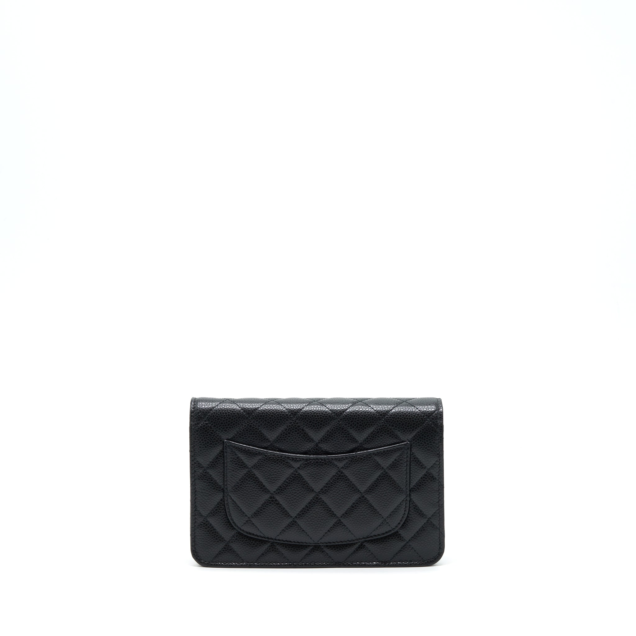 Chanel 22P Classic Wallet On Chain Caviar Black L
