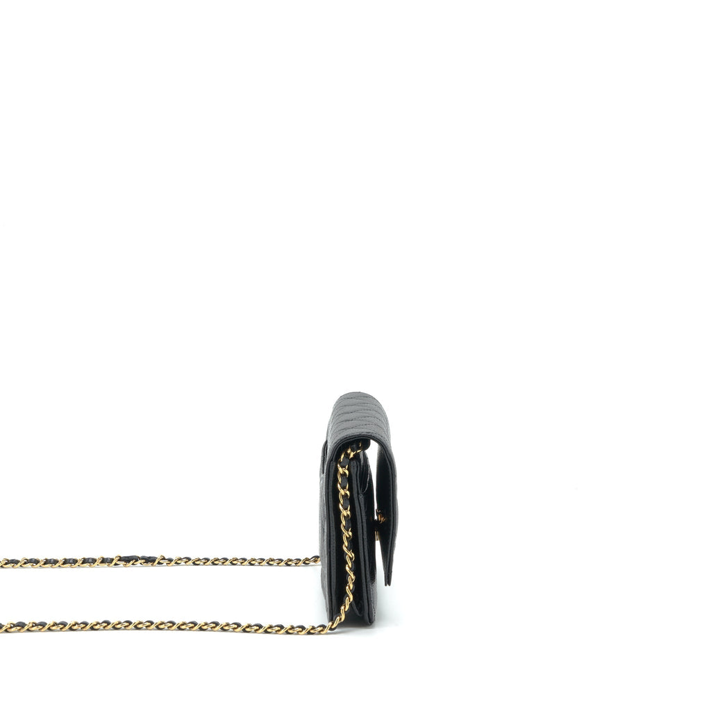 Chanel 22P Classic Wallet On Chain Caviar Black L