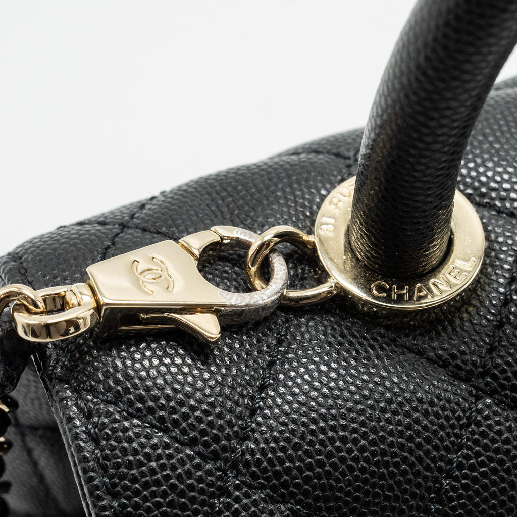 Chanel Small COCO Handle Caviar Black L (Microchip)
