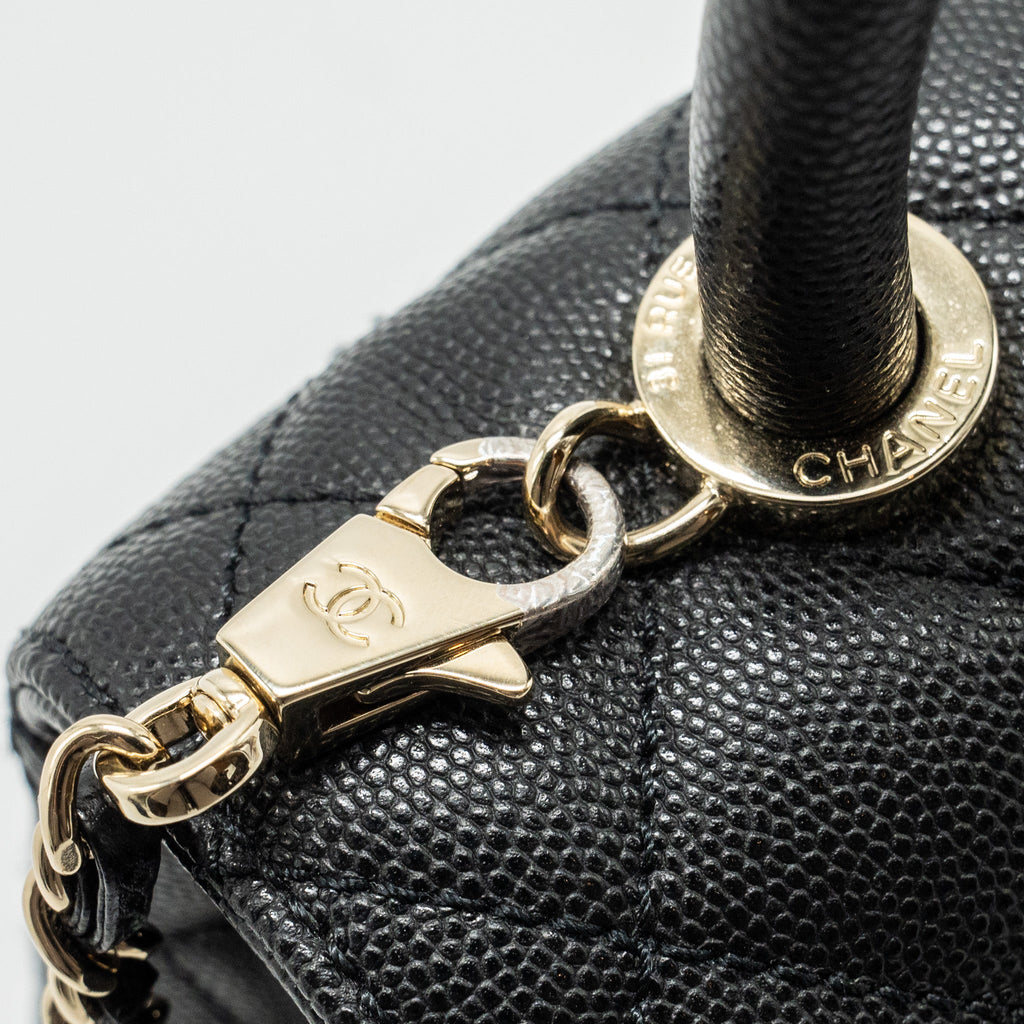 Chanel Small COCO Handle Caviar Black L (Microchip)