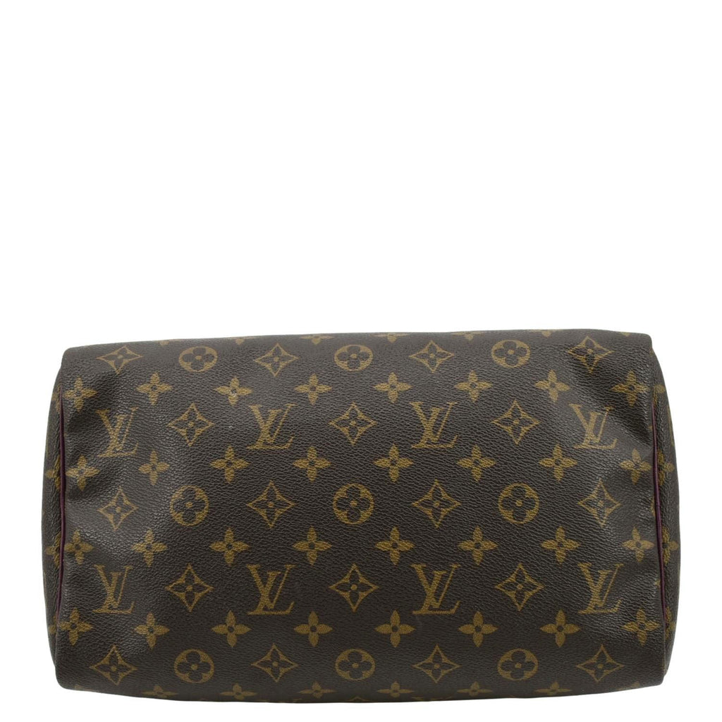 LOUIS VUITTON Totem Speedy 30 Monogram Canvas Satchel Bag Magenta