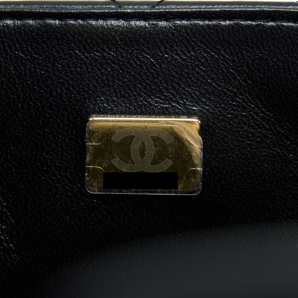 Chanel Mini Square Flap Bag Lambskin Black L