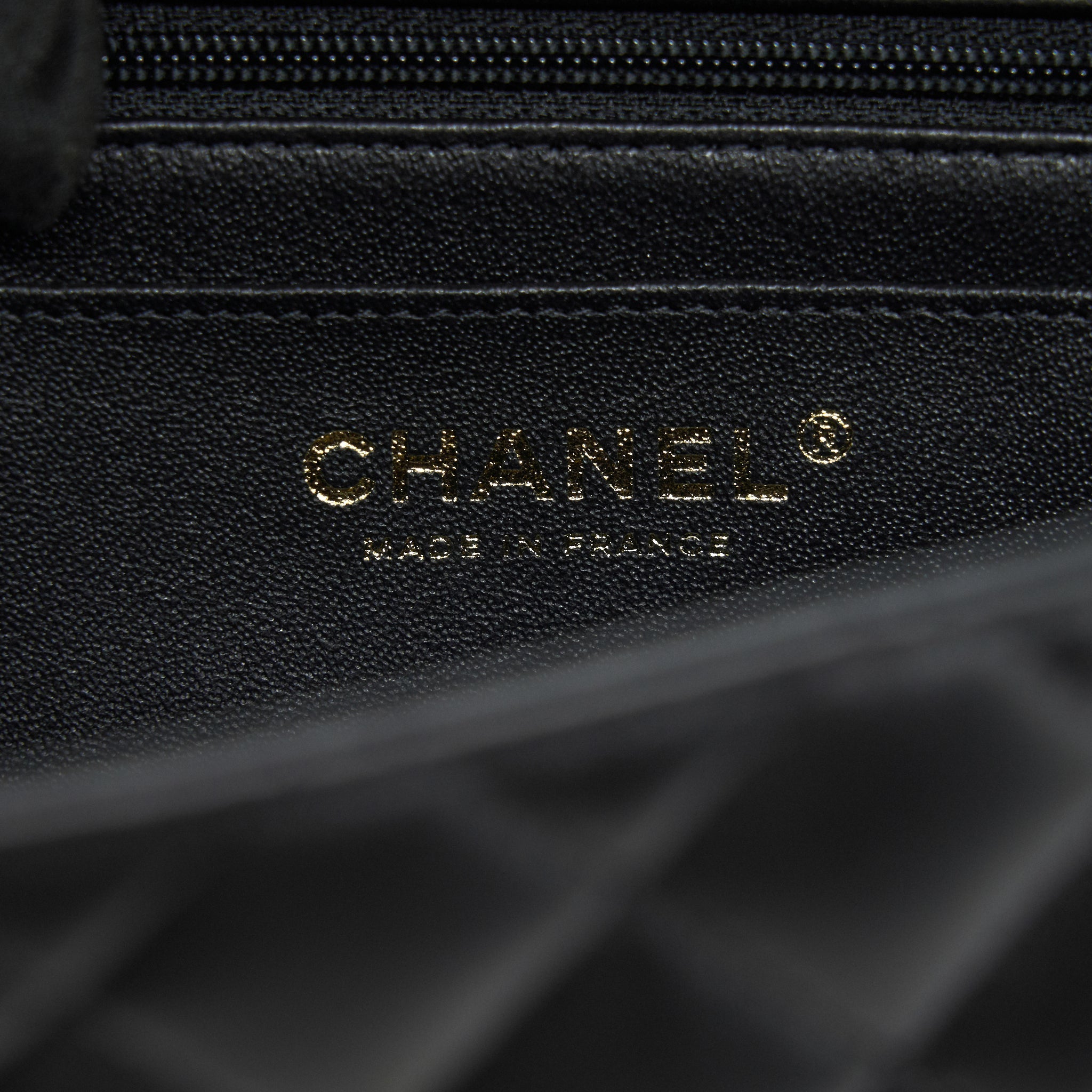Chanel Top Handle Mini Rectangular Flap Bag Lambskin Black L