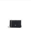 Chanel Seasonal Wallet On Chain Fabric Black