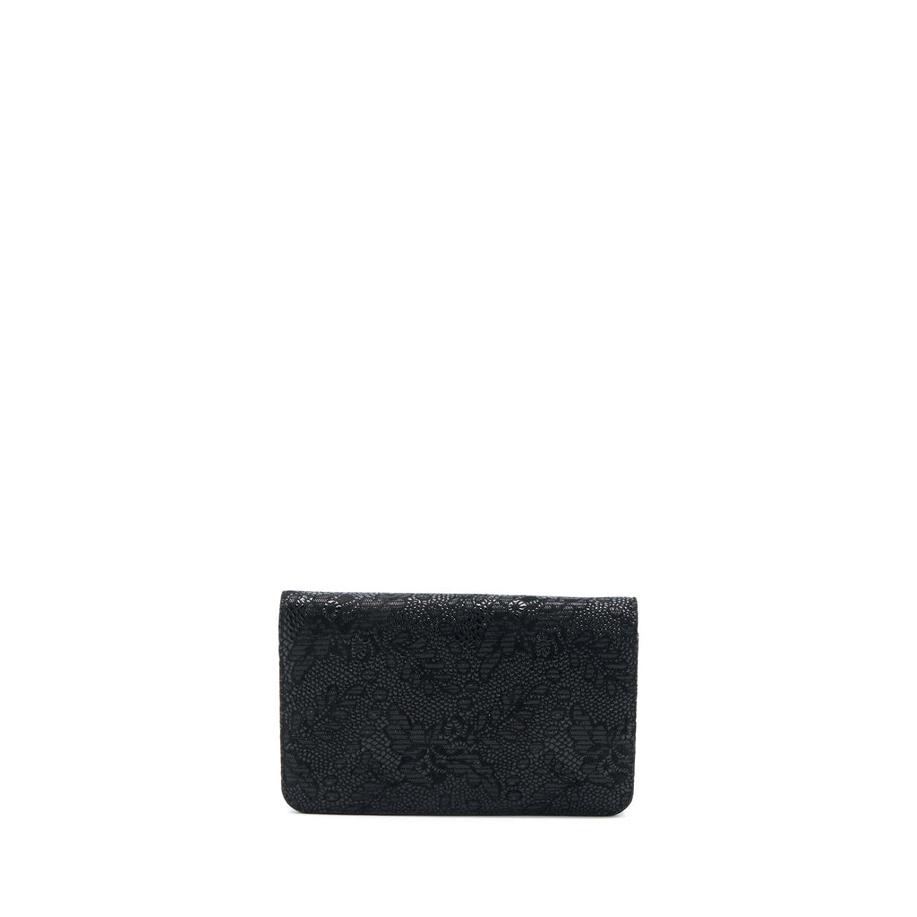 Chanel Seasonal Wallet On Chain Fabric Black
