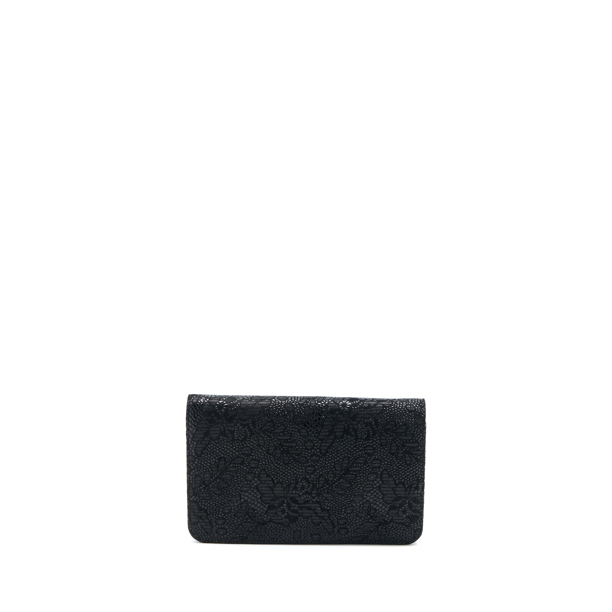 Chanel Seasonal Wallet On Chain Fabric Black