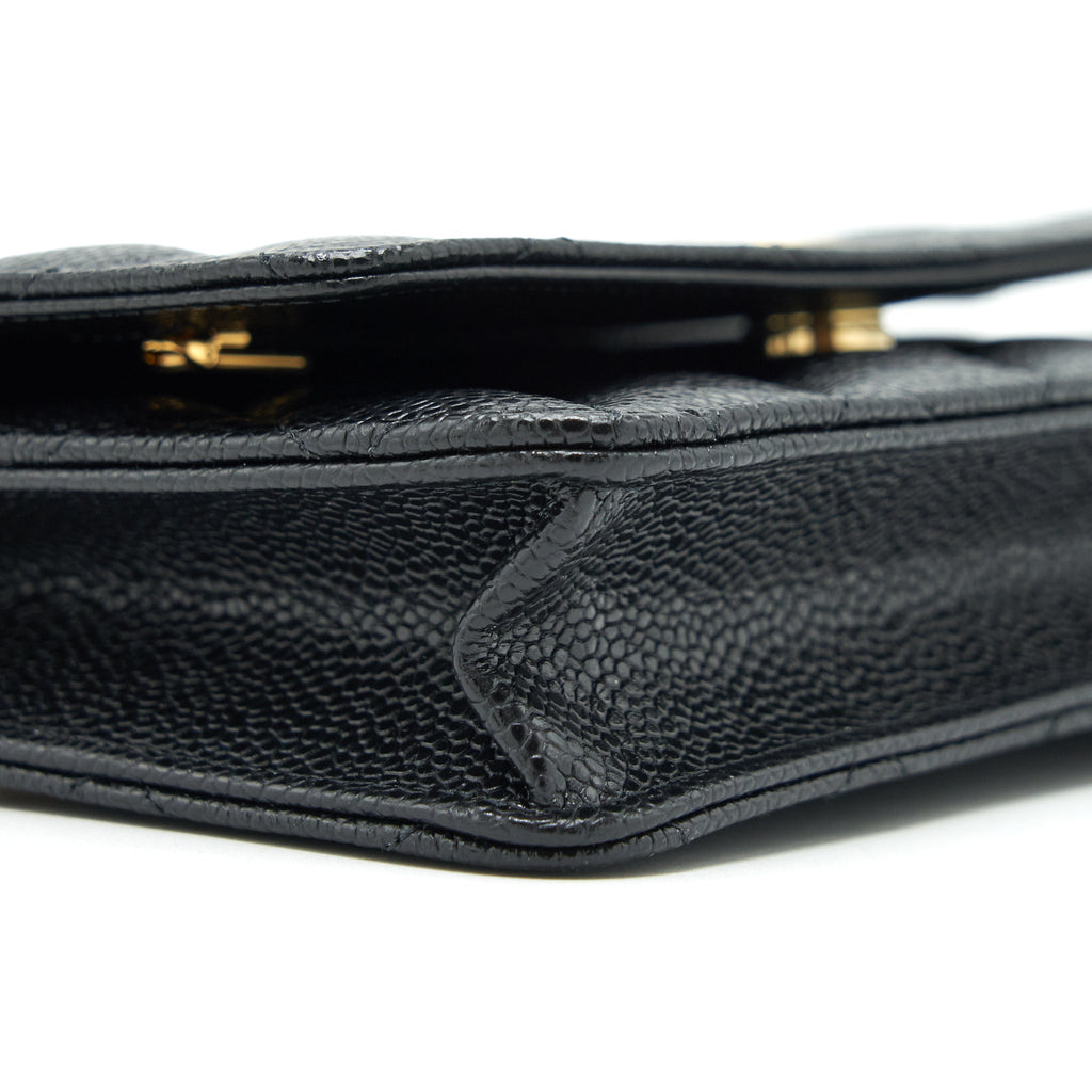 Chanel Classic Wallet on Chain Caviar black