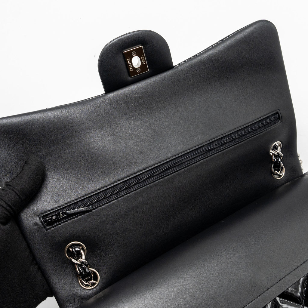 Chanel Jumbo Classic Double Flap Bag Patent Black