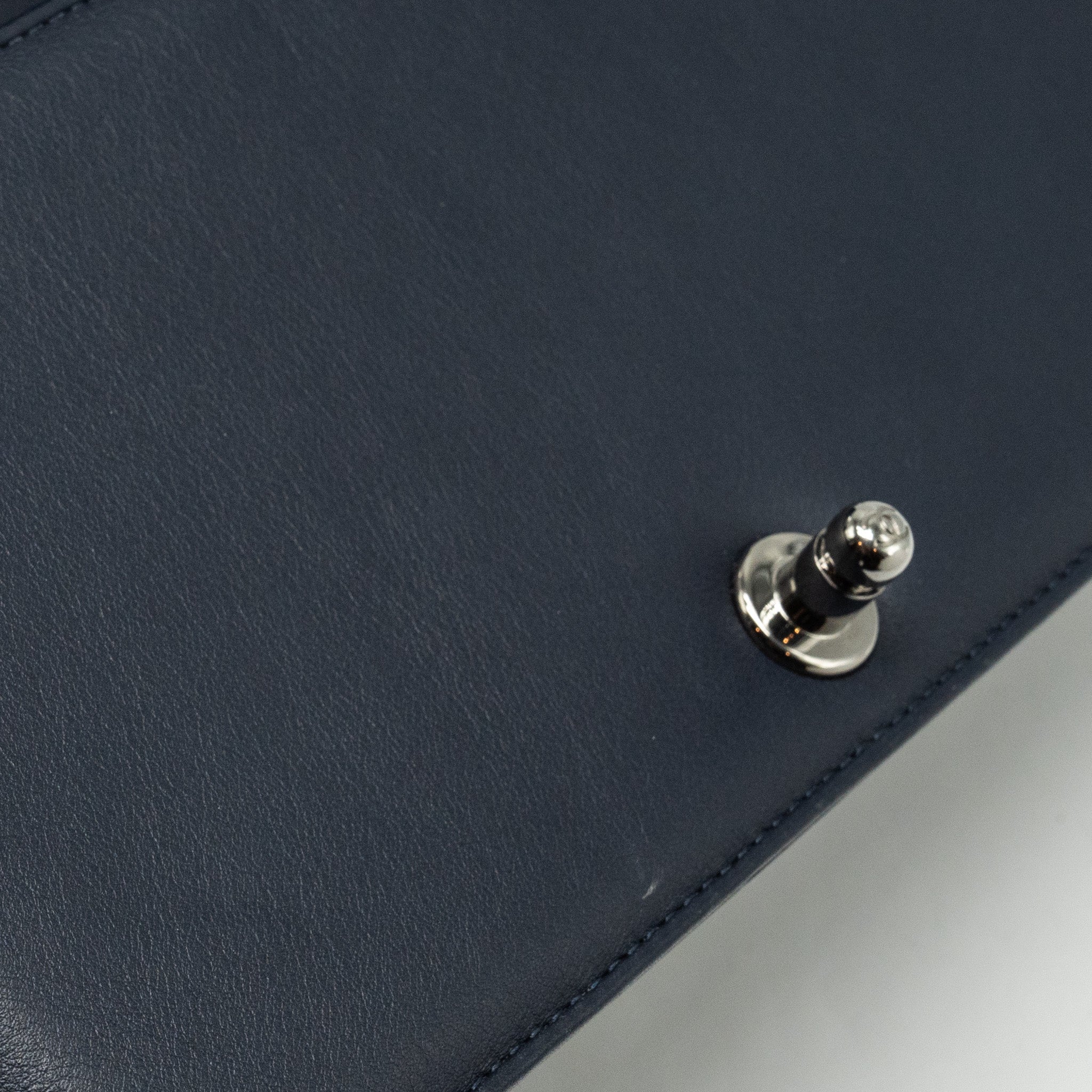 CHANEL Medium Boy Bag Calfskin Navy