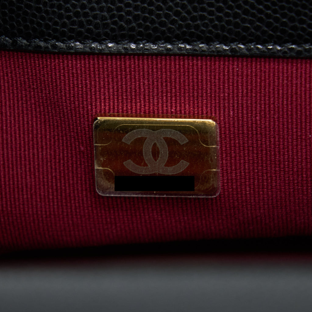 Chanel 22A Small Flap Bag Caviar Black Brushed Gold Hardware