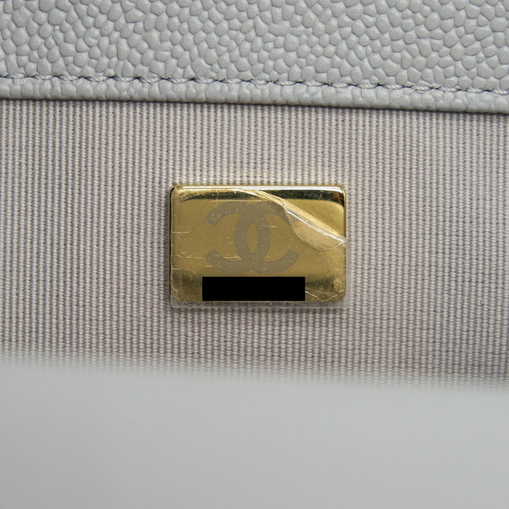 Chanel Medium Boy Bag Caviar Light Grey