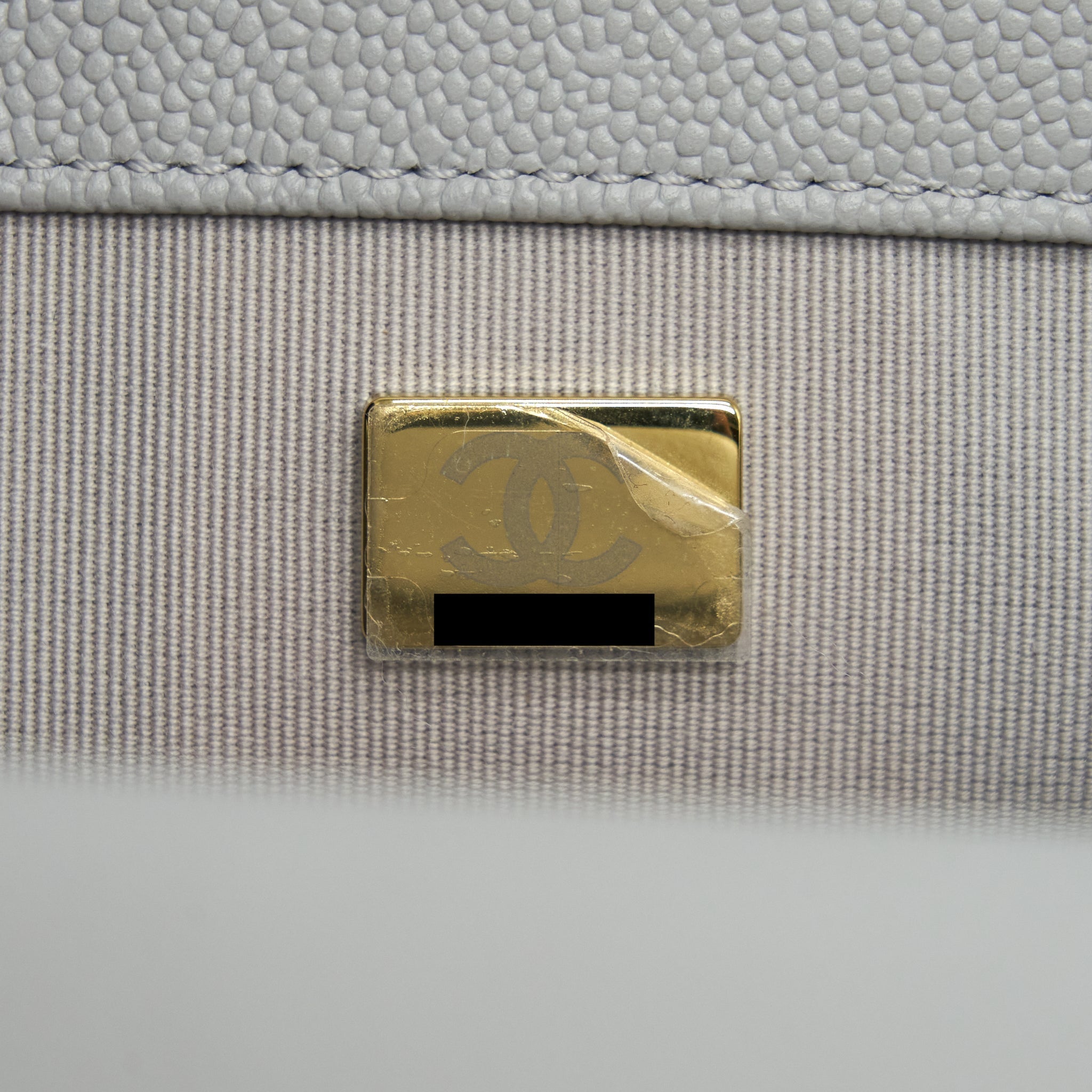 Chanel Medium Boy Bag Caviar Light Grey
