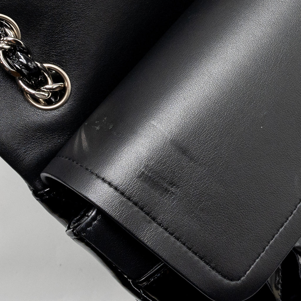 Chanel Jumbo Classic Double Flap Bag Patent Black