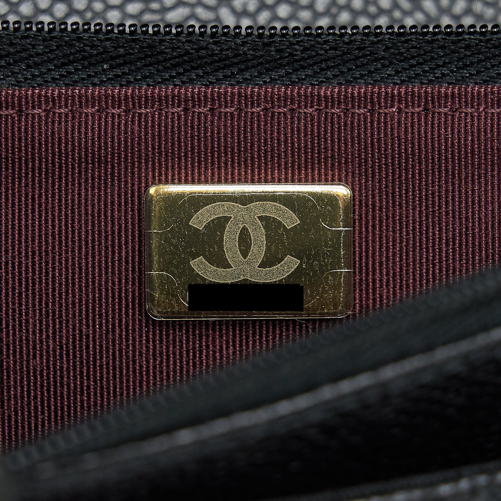 Chanel Classic Wallet on Chain Caviar black